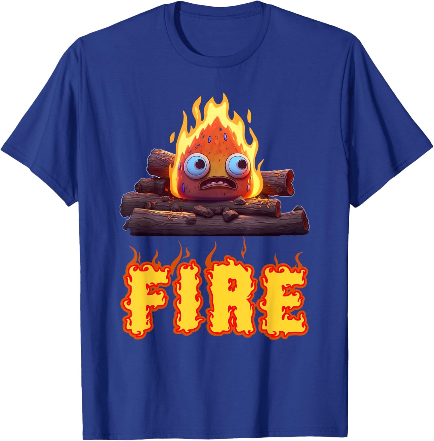 Fire Halloween Costume Fire and Ice Matching Couples T-Shirt - T-Shirt | Royal