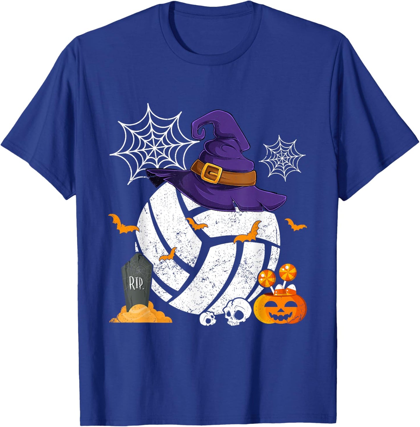 Funny Witch Volleyball Halloween Costume Volleyball Lover T-Shirt - T-Shirt | Royal