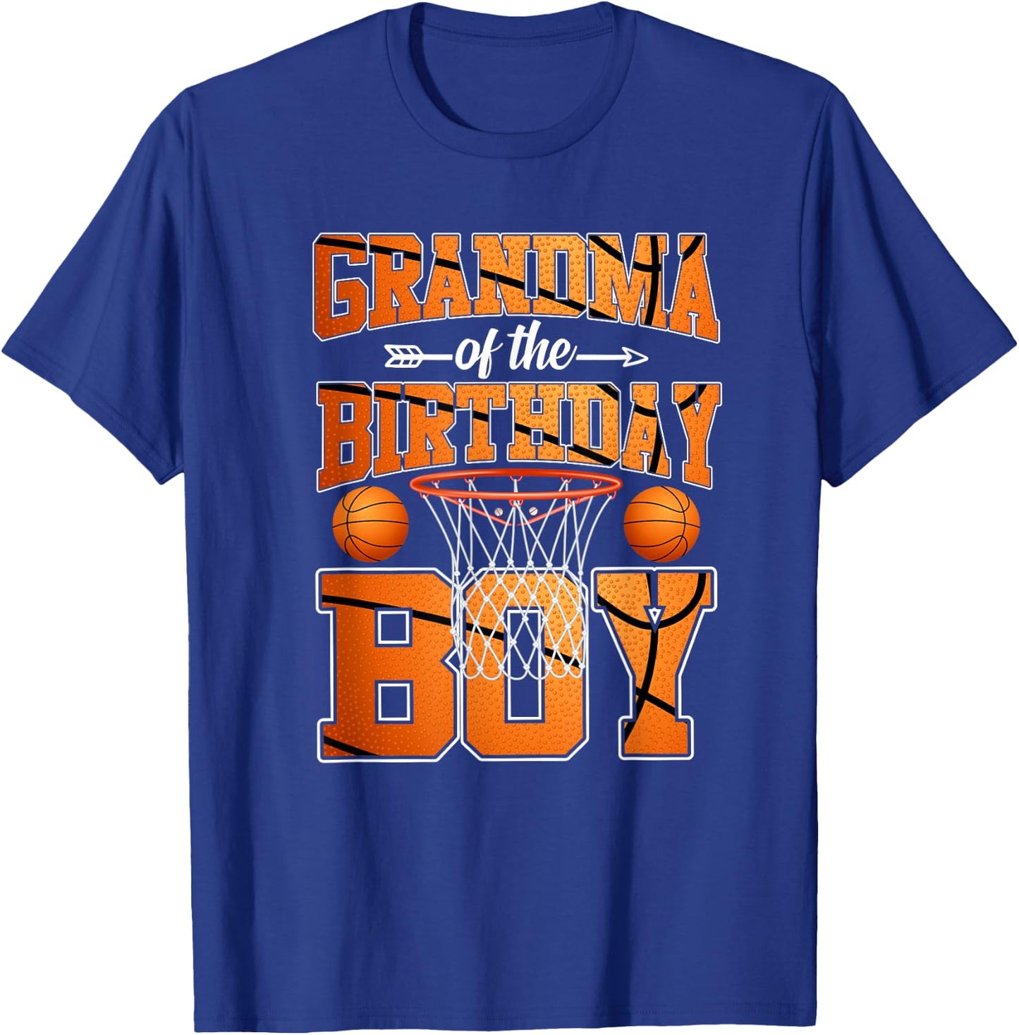 Basketball Grandma Of The Birthday Boy T-Shirt - T-Shirt | Royal