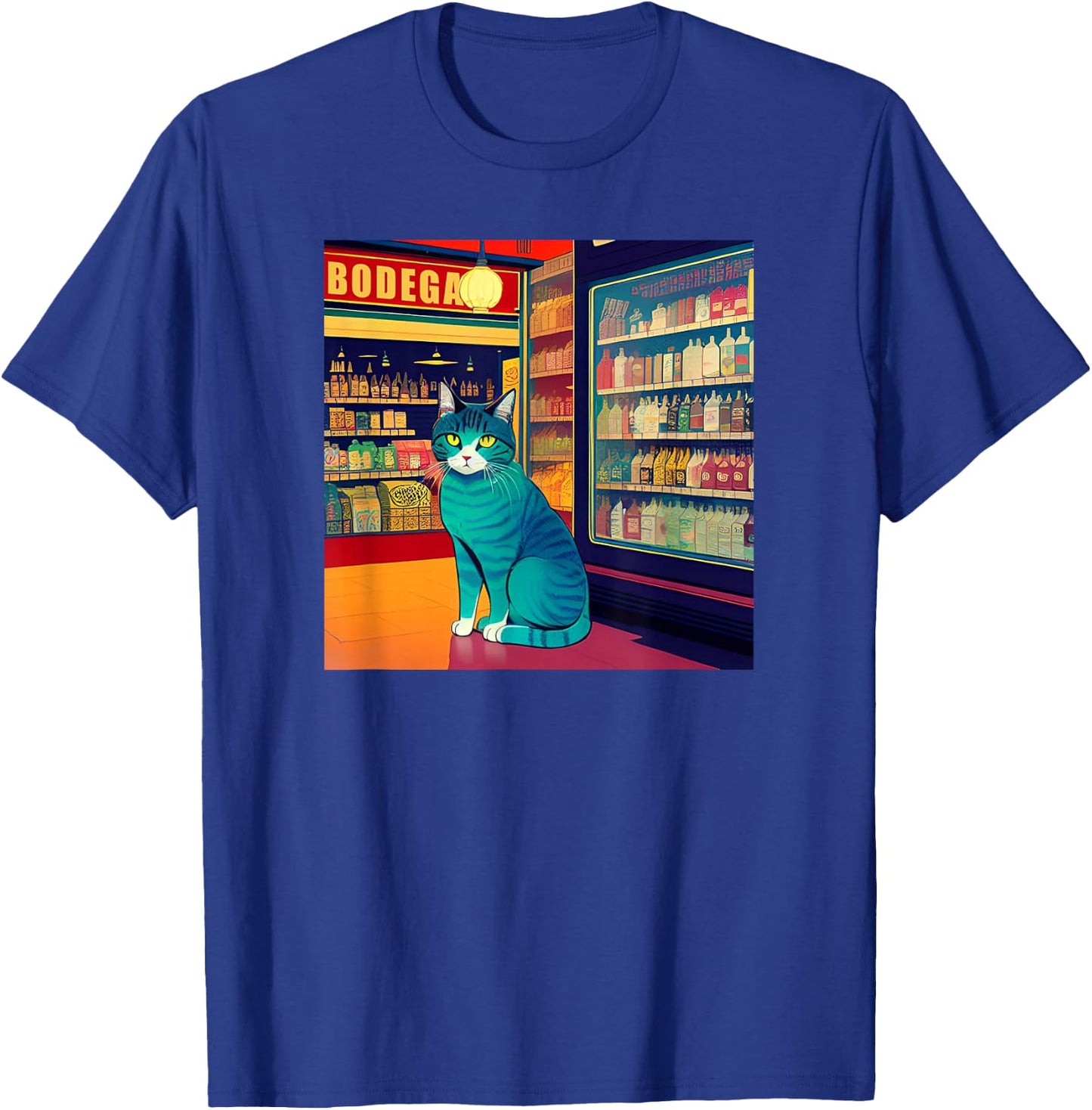 Cool Bodega Cat Meme Store Cat Men Women Kids T-Shirt - T-Shirt | Royal