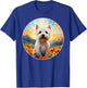 Cute West Highland Terrier Westie Flower Mountain Sunset Dog Men Women Girls Kids T-Shirt - T-Shirt | Royal