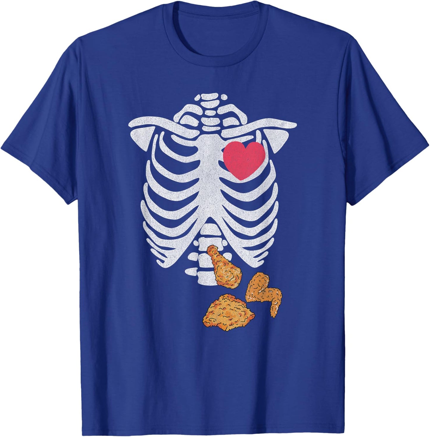 Fried Chicken Lover Halloween Skeleton Xray Costume T-Shirt - T-Shirt | Royal