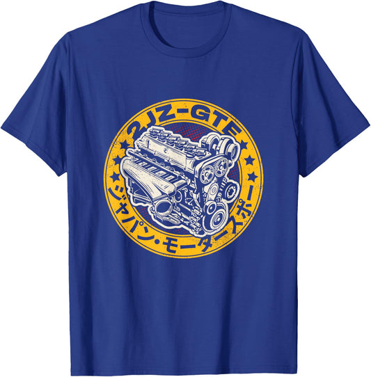 JDM Legend 2JZ GTE Japanese Drag Racing T-Shirt - T-Shirt | Royal