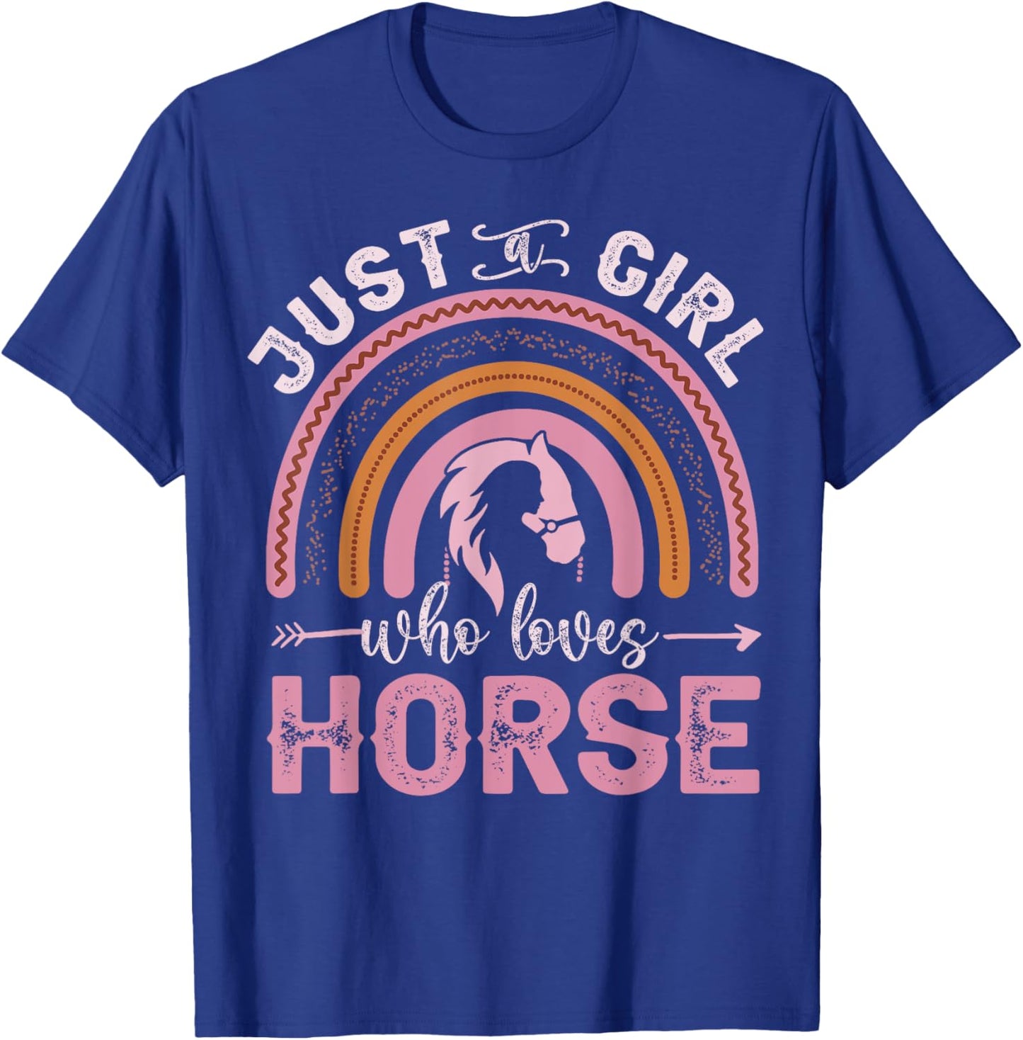 Just A Girl Who Loves Horses Riding Cute Horse Teen Women T-Shirt - T-Shirt | Royal