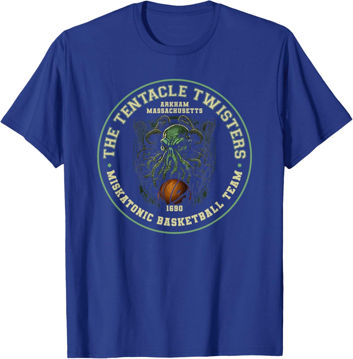 Cthulhu Miskatonic Basketball Team, Cosmic Horror Cthulhu T-Shirt - T-Shirt | Royal