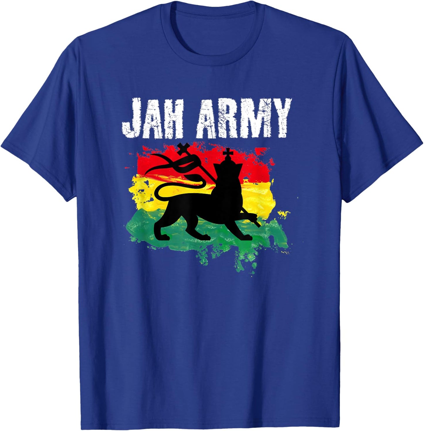 Jah Jah Army Rastafarian Clothing Jamaica Souvenir Reggae T-Shirt - T-Shirt | Royal