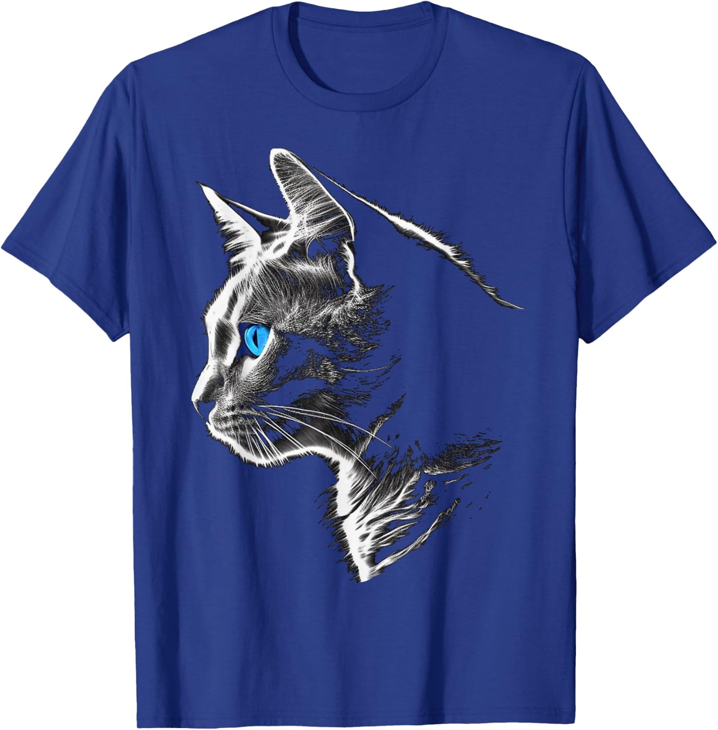 Cat Blue Eyes - Pet Animal Art Cat Women Kids T-Shirt - T-Shirt | Royal
