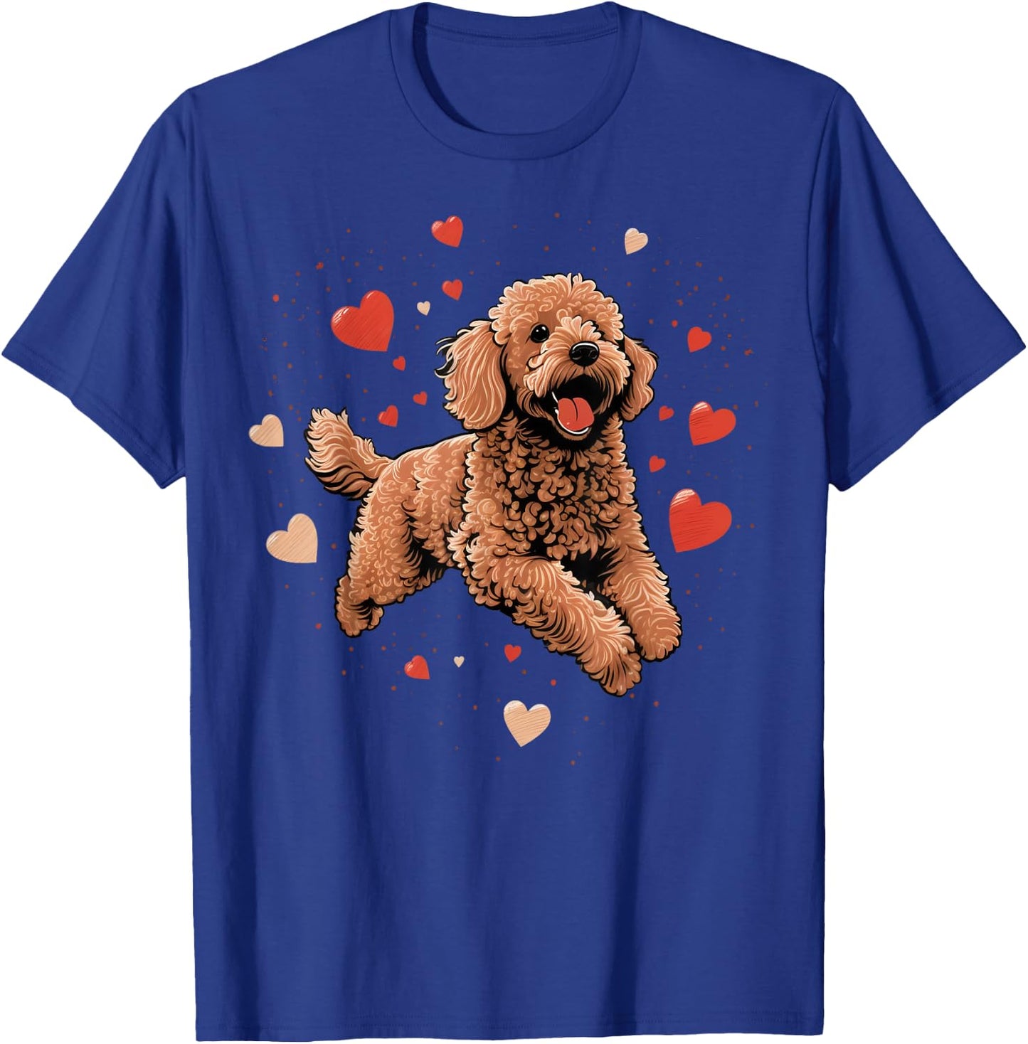 Goldendoodle Love Heart on Golden Doodle Lover T-Shirt - T-Shirt | Royal