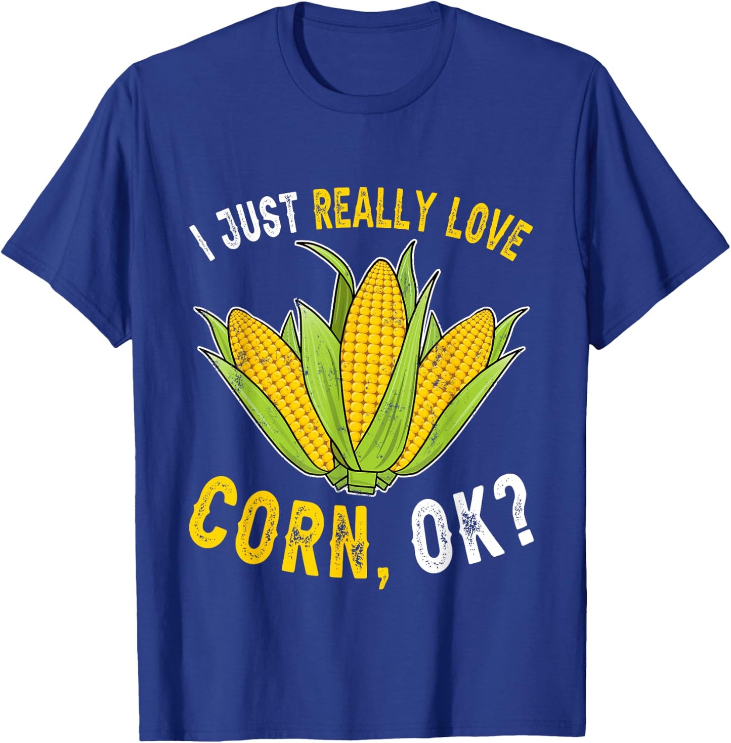 I Love Corn Cute Funny Corn On The Cob Corn Lover T-Shirt - T-Shirt | Royal