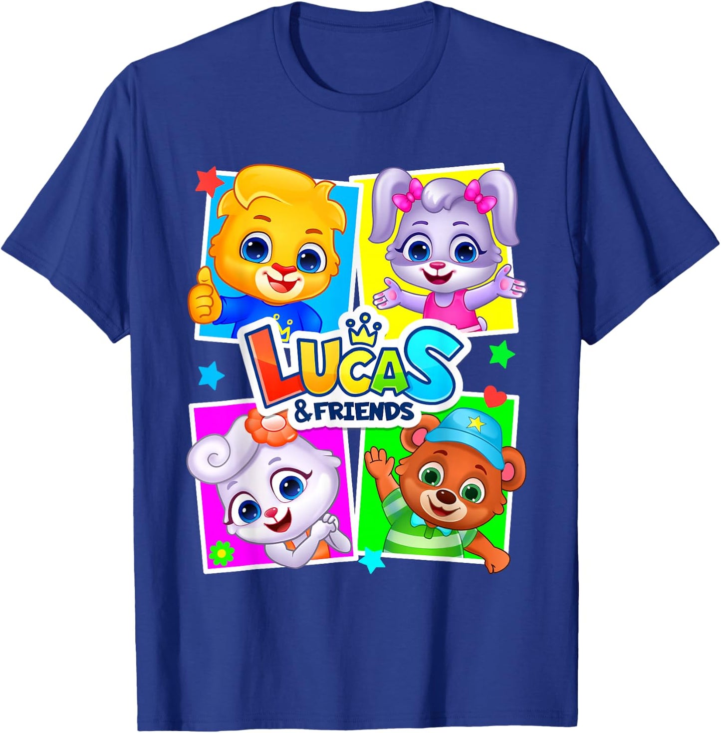 Lucas and Friends by RV AppStudios | Kids Popular Characters Small T-Shirt - T-Shirt | Royal