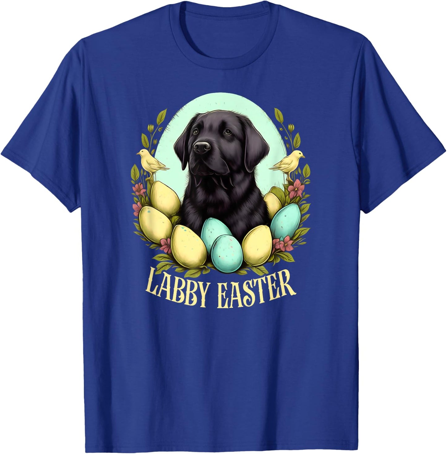 Labby Easter - Black Lab T-Shirt - T-Shirt | Royal