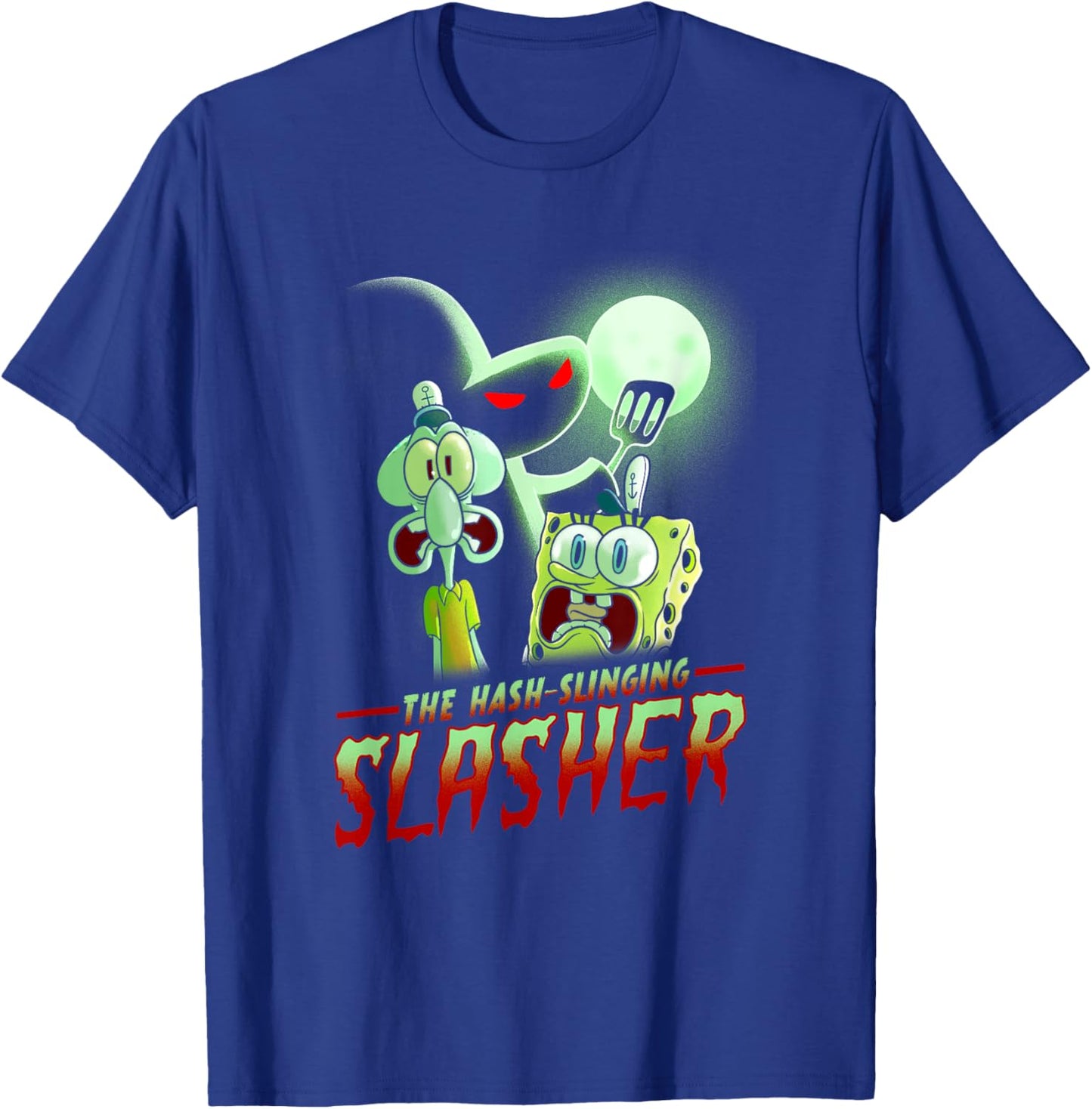 SpongeBob SquarePants The Hash Slinging Slasher Spooky T-Shirt - T-Shirt | Royal