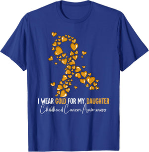 Daughter Childhood Cancer Awareness T-Shirt - T-Shirt | Royal