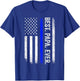 Best Papa Ever Thin Blue Line American Flag Police Support T-Shirt - T-Shirt | Royal