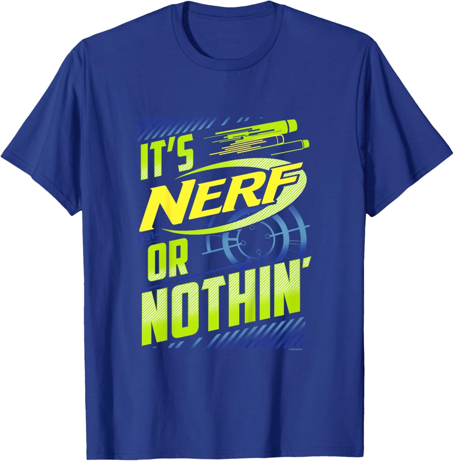 Nerf It's Nerf Or Nothin' Vintage Bullseye Logo T-Shirt - T-Shirt | Royal