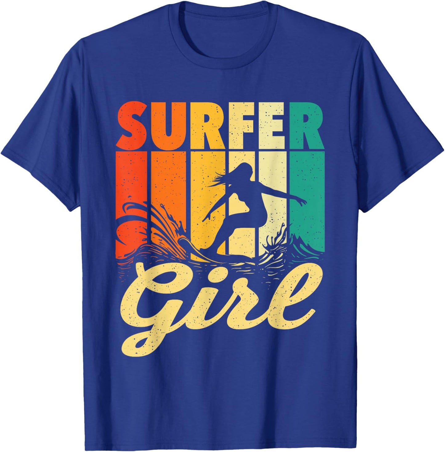 Surfer Girl - Waves Surfing Trainer Surfboard Lover T-Shirt - T-Shirt | Royal