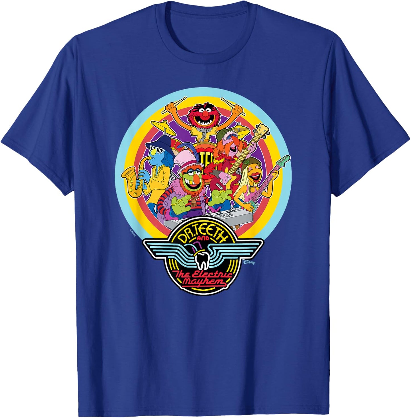 The Muppets - Dr. Teeth Badge T-Shirt - T-Shirt | Royal