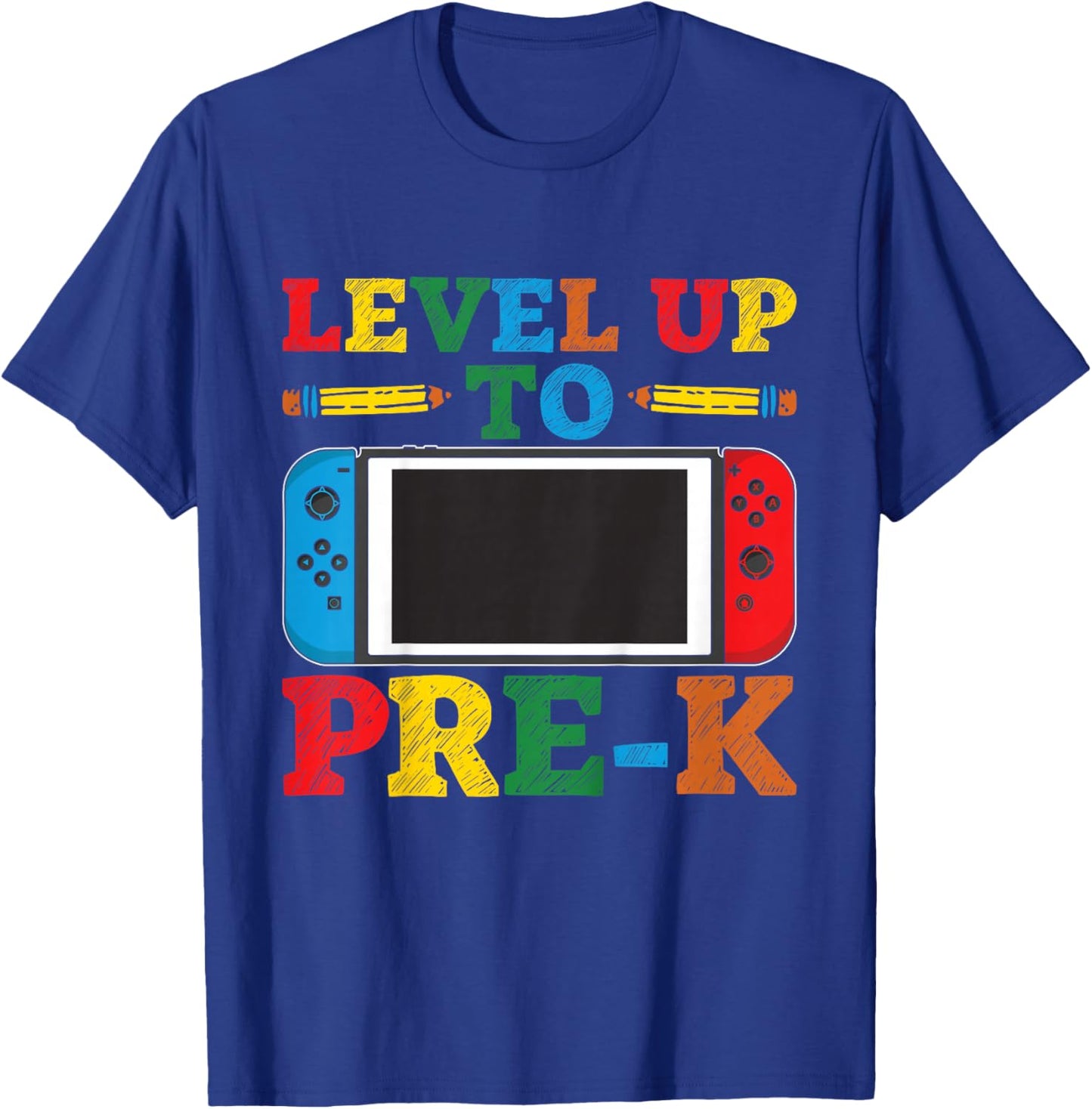 Kids Level Up To Pre-K Back To School 1st Day Of Pre-K Boys T-Shirt - T-Shirt | Royal