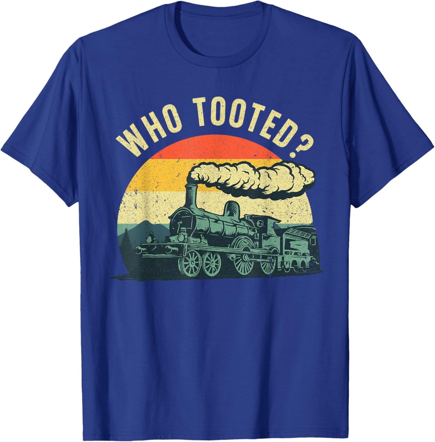 Cute Train Art Women Train Collector Railroad Lover T-Shirt - T-Shirt | Royal