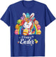 Unicorn Happy Easter Day bunny Rainbow egg Girls Kids T-Shirt - T-Shirt | Royal