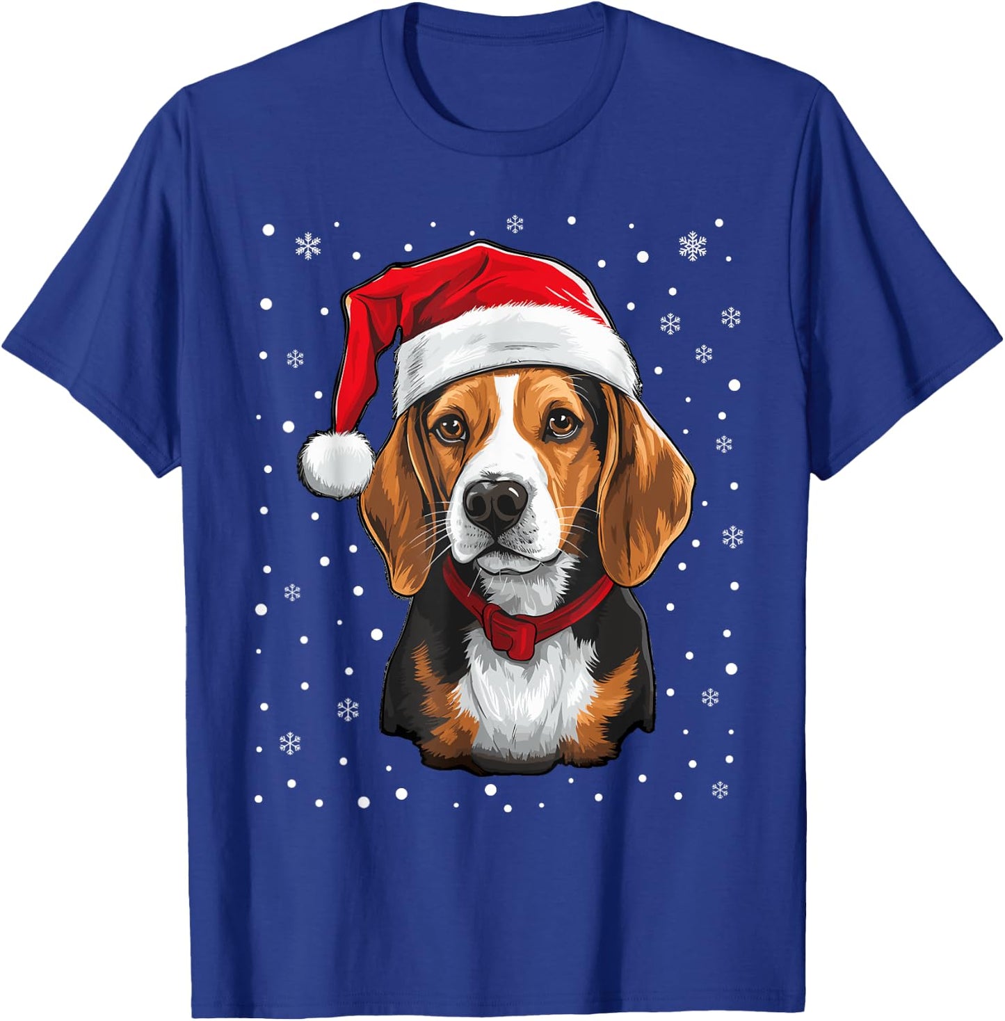 Beagle Dog Christmas Santa Hat Xmas Pajama for Adults kids T-Shirt - T-Shirt | Royal