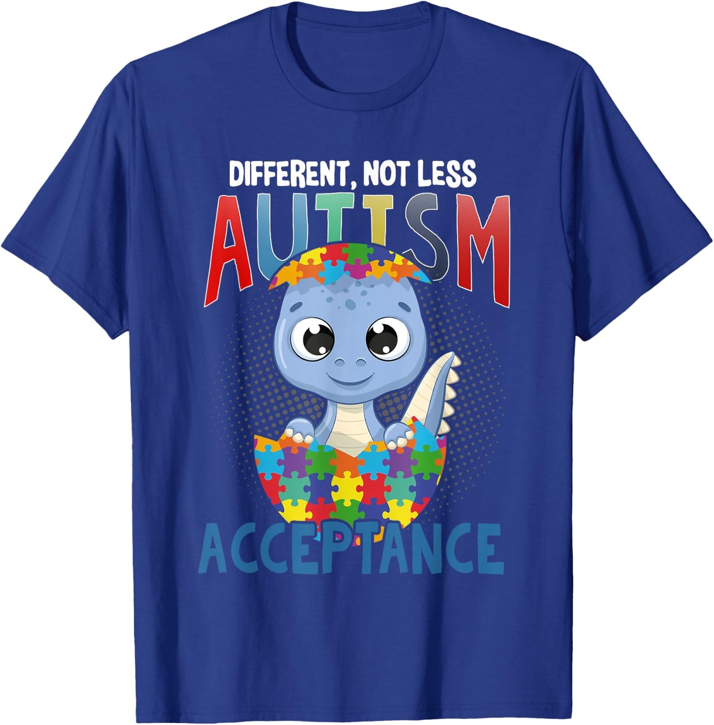 Different but Not Less Autism Awareness Turtle Puzzle T-Shirt - T-Shirt | Royal