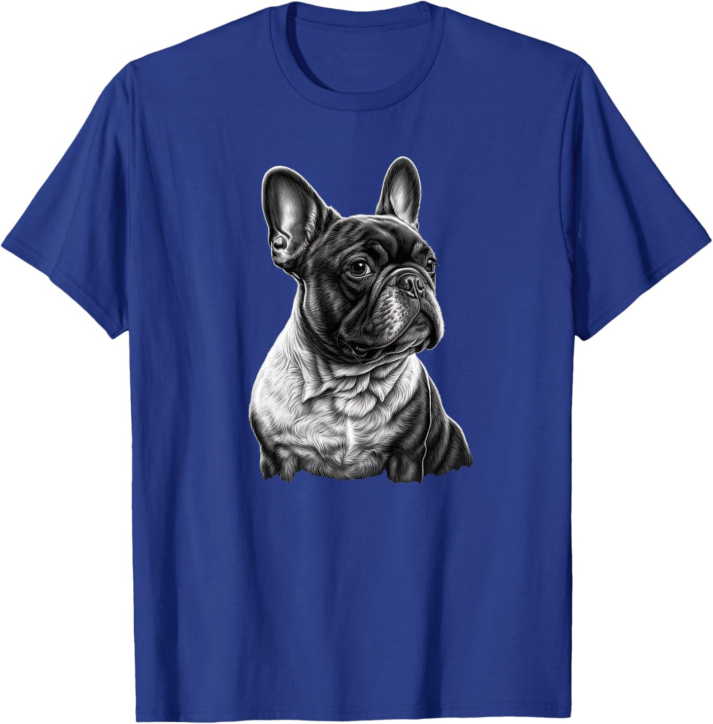 Funny French Bulldog Frenchie Black and White Women Girls Kids T-Shirt - T-Shirt | Royal