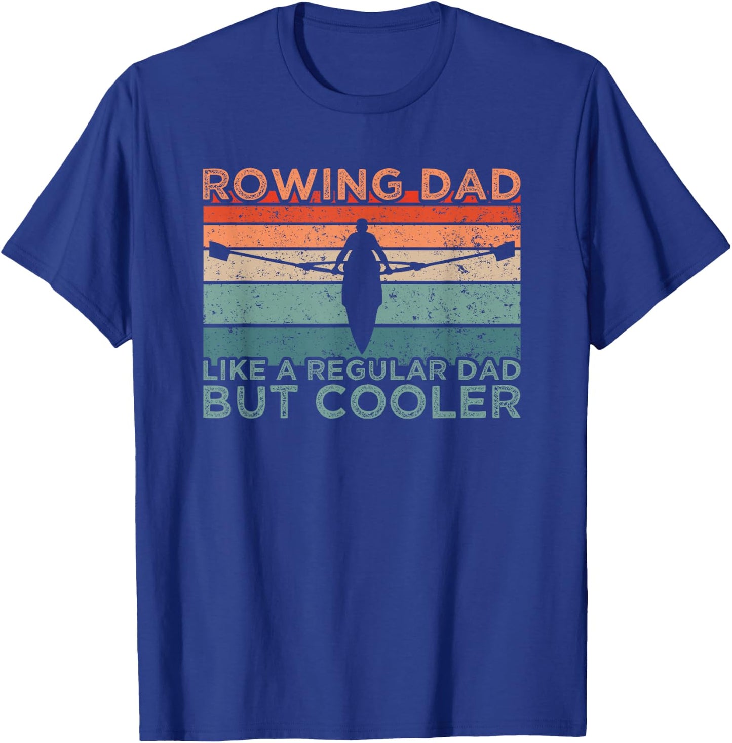 Round Rowing Dad Rudder T-Shirt - T-Shirt | Royal