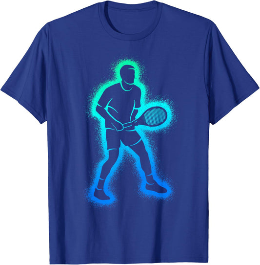 Tennis Players Rackets Kids Boys Men Tennis Player T-Shirt - T-Shirt | Royal