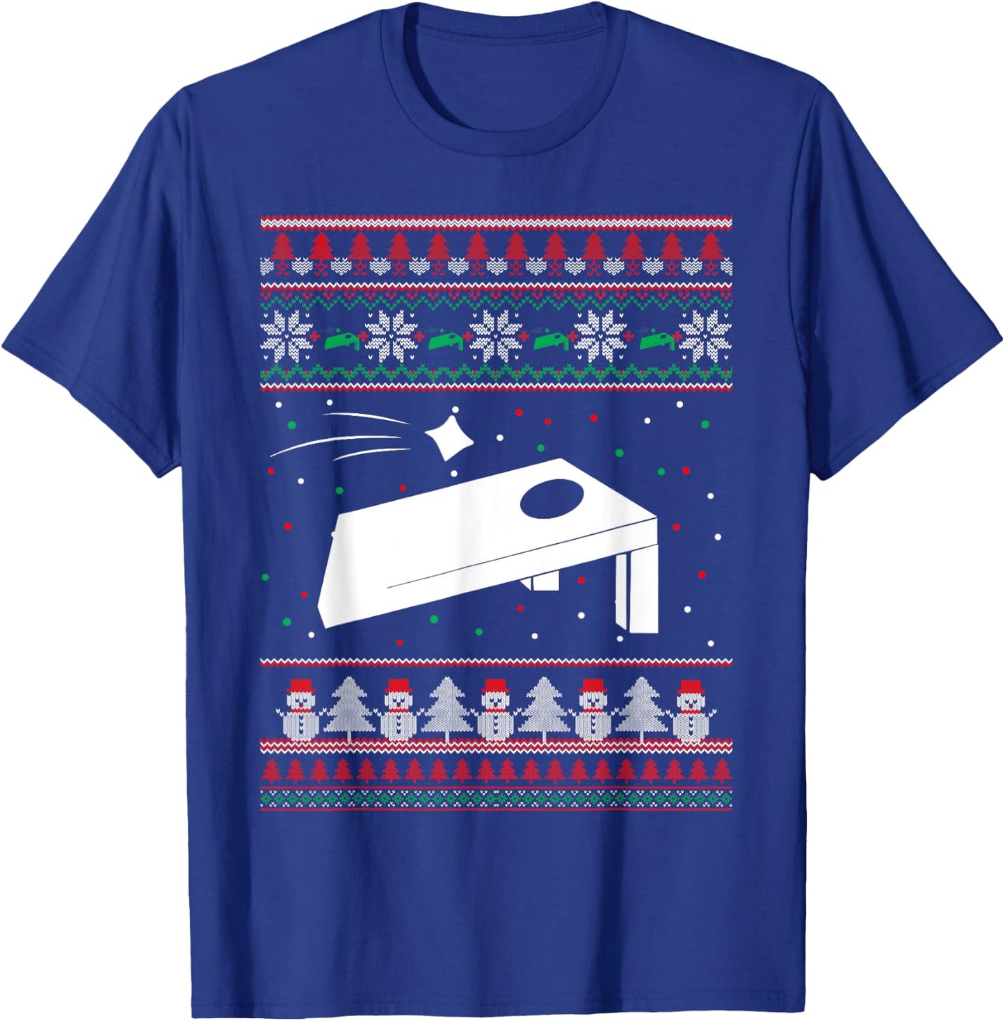 Cornhole Ugly Christmas Sweater Pajama Gifts Women T-Shirt - T-Shirt | Royal