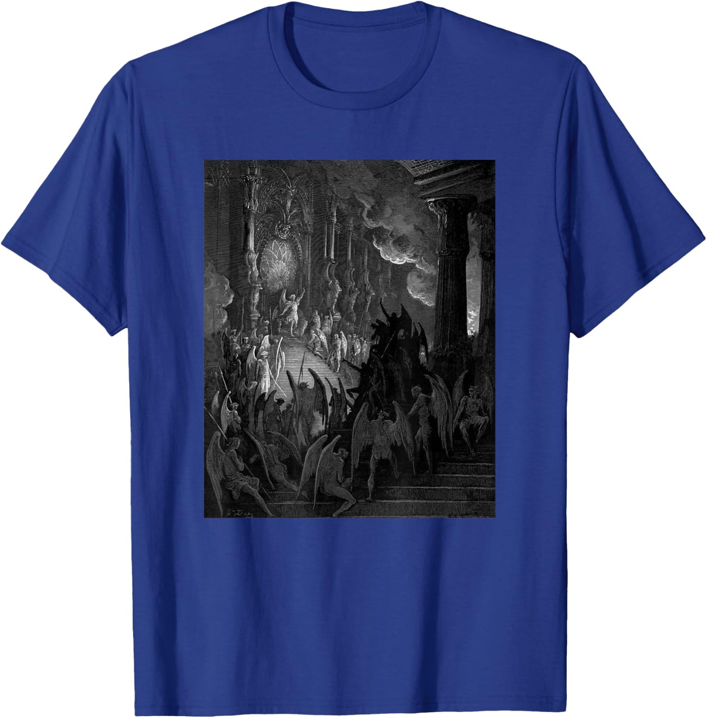 Satan Takes his Throne in Hell Gustave Dore Paradise Lost T-Shirt - T-Shirt | Royal
