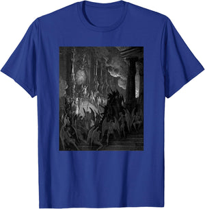 Satan Takes his Throne in Hell Gustave Dore Paradise Lost T-Shirt - T-Shirt | Royal