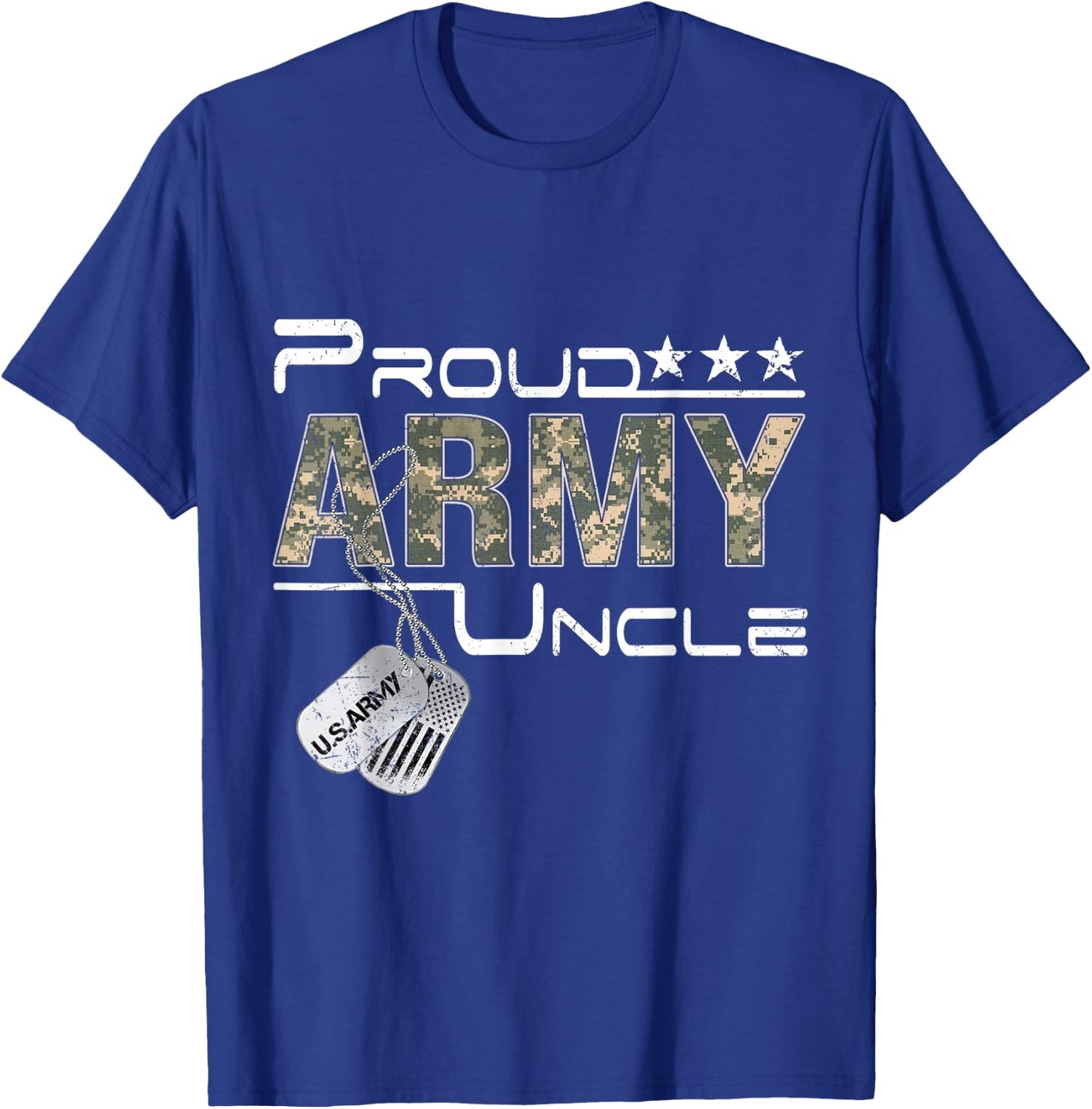 Proud Army Uncle Army Graduation Uncle US Army Uncle Gifts T-Shirt - T-Shirt | Royal
