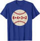 6+4+3=2 Baseball Double Play Retro Funny Baseball Player T-Shirt - T-Shirt | Royal