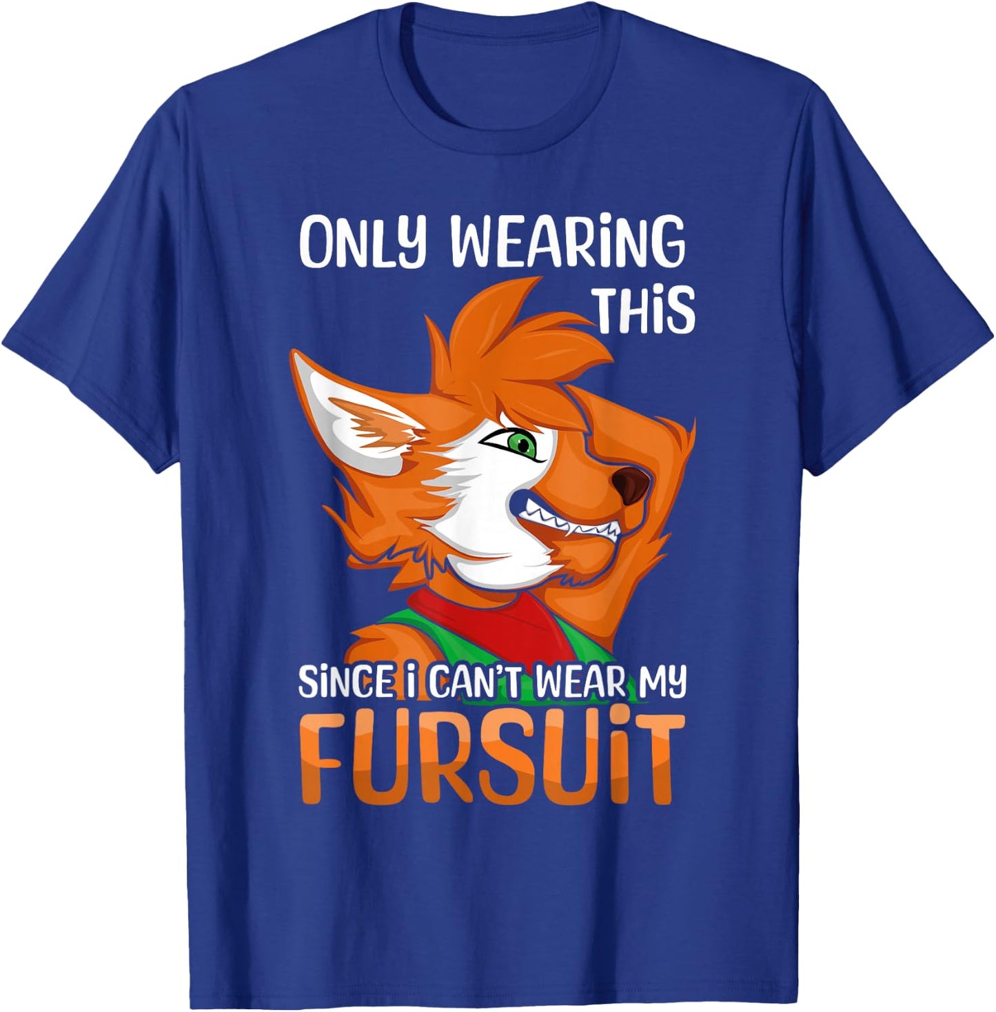 Kawaii Fox Proud Furry Tail Ear Furry Person Cosplay Fursuit T-Shirt - T-Shirt | Royal