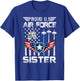 Proud US Air Force Sister Flag Air Force Graduation Sister T-Shirt - T-Shirt | Royal