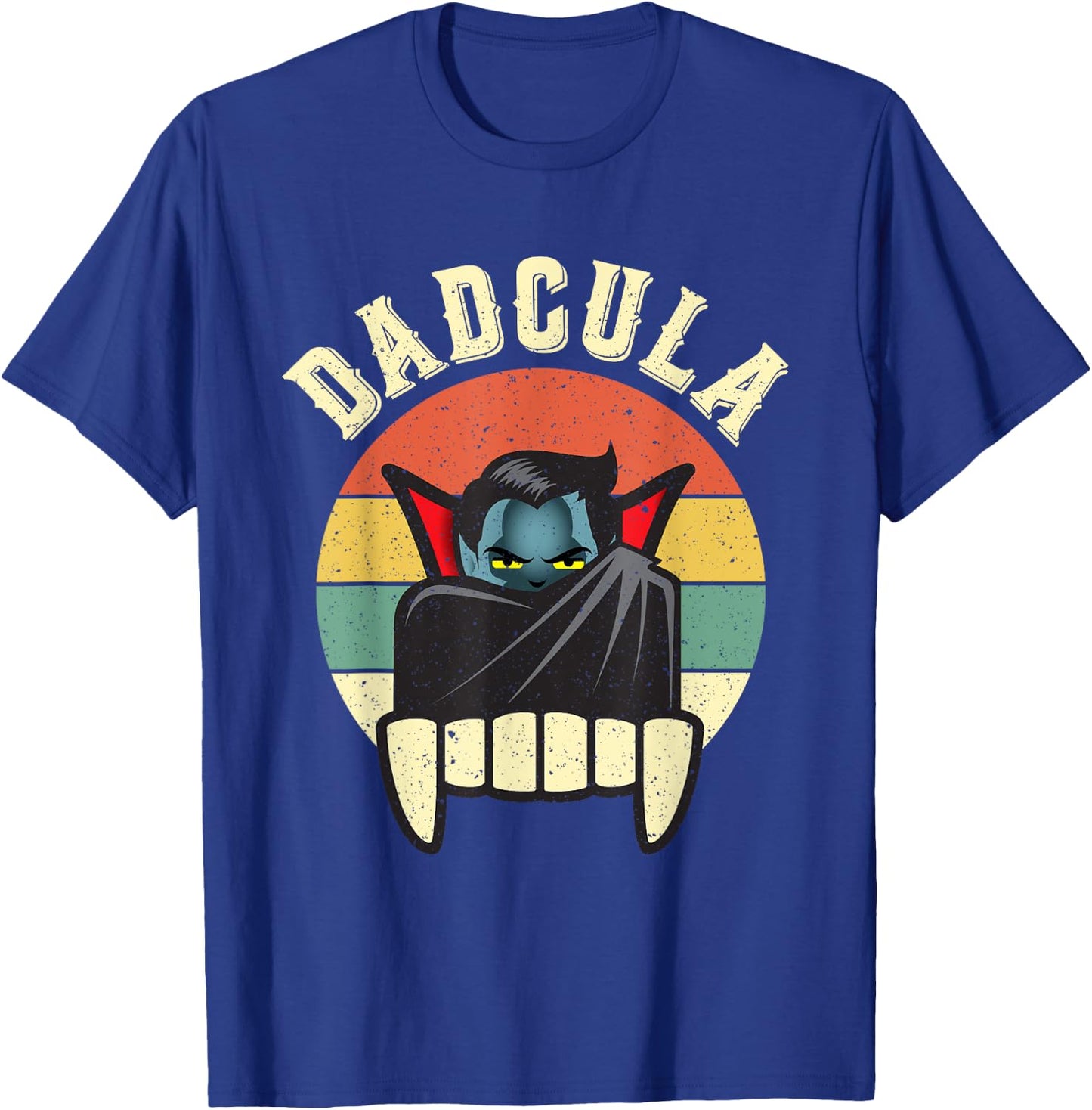 Dadcula Daddy Matching Family Halloween Dad Retro Vintage T-Shirt - T-Shirt | Royal