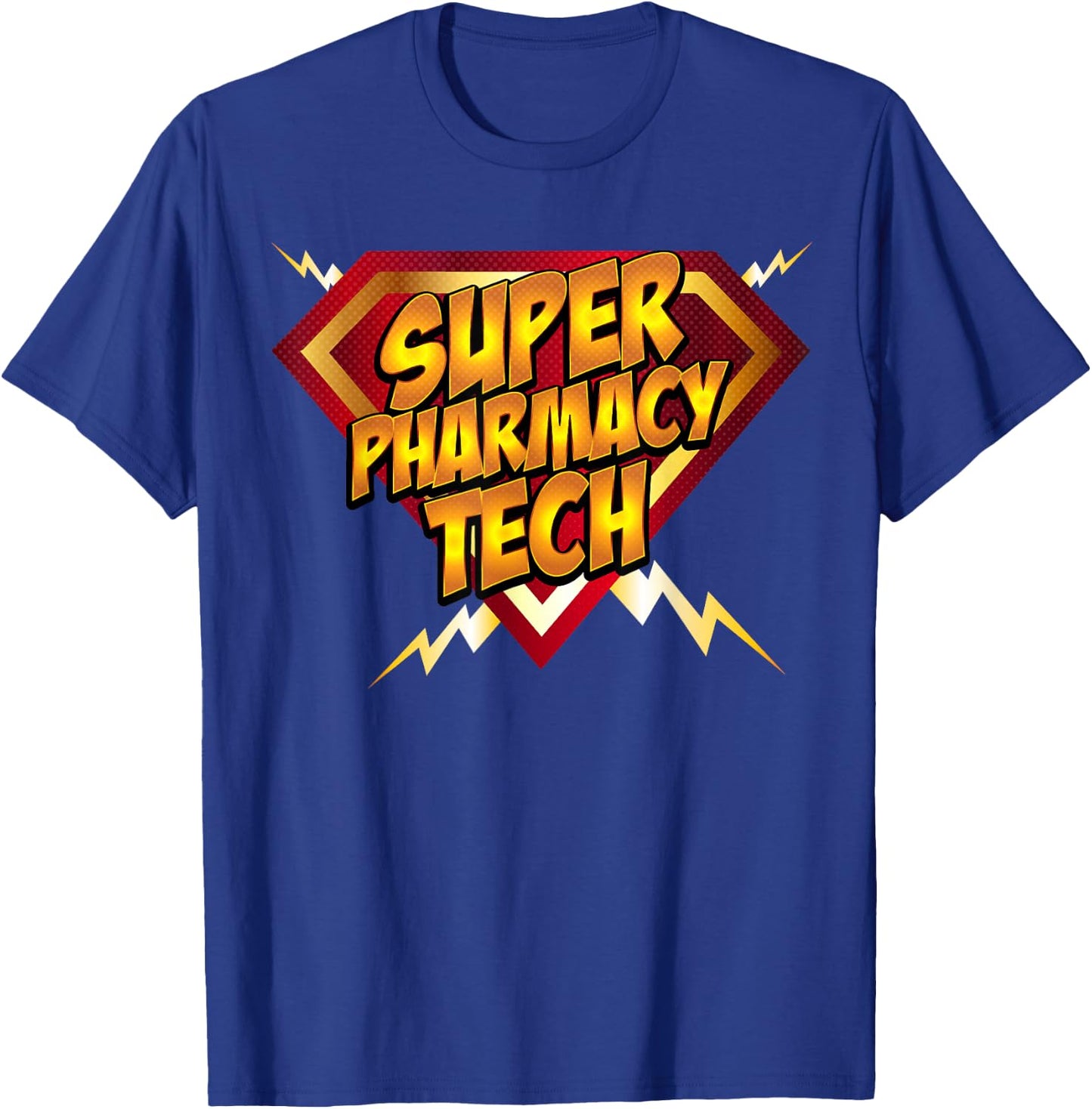 Super Pharmacy Tech Funny Superhero T-Shirt - T-Shirt | Royal