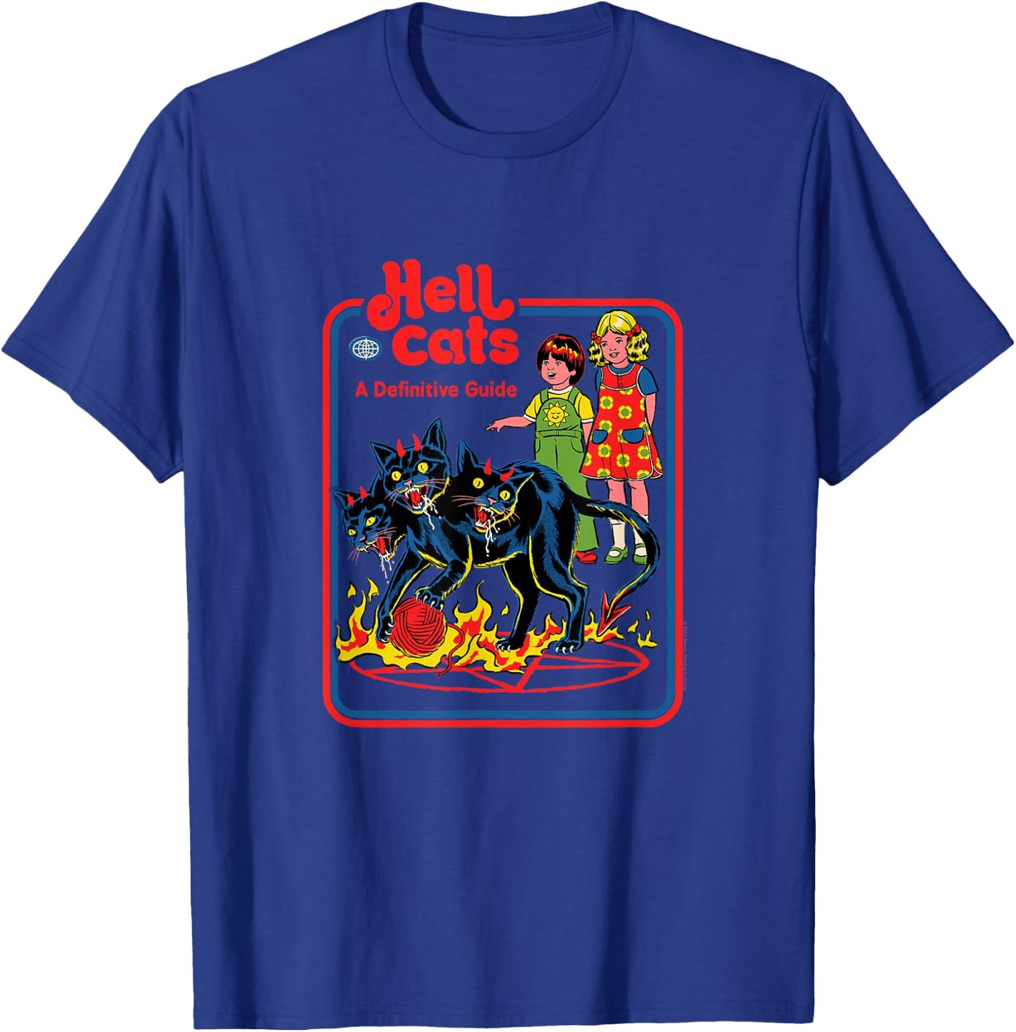 Steven Rhodes Hell Cats: A Definitive Guide Retro Dark Humor T-Shirt - T-Shirt | Royal