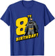 Kids Batman 8th Birthday T-Shirt - T-Shirt | Royal