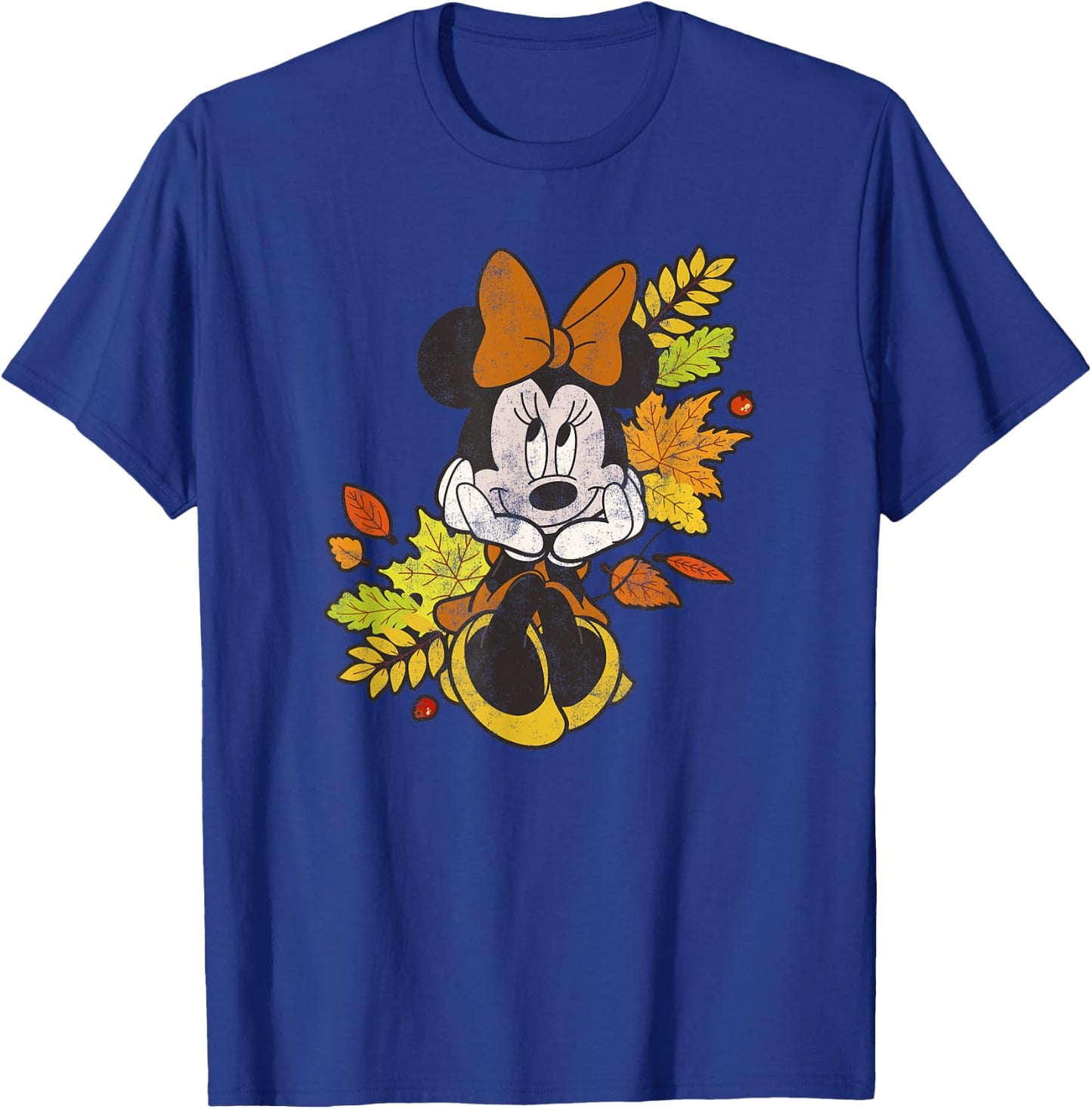 Disney Mickey and Friends Autumn Leaves Minnie Mouse T-Shirt - T-Shirt | Royal