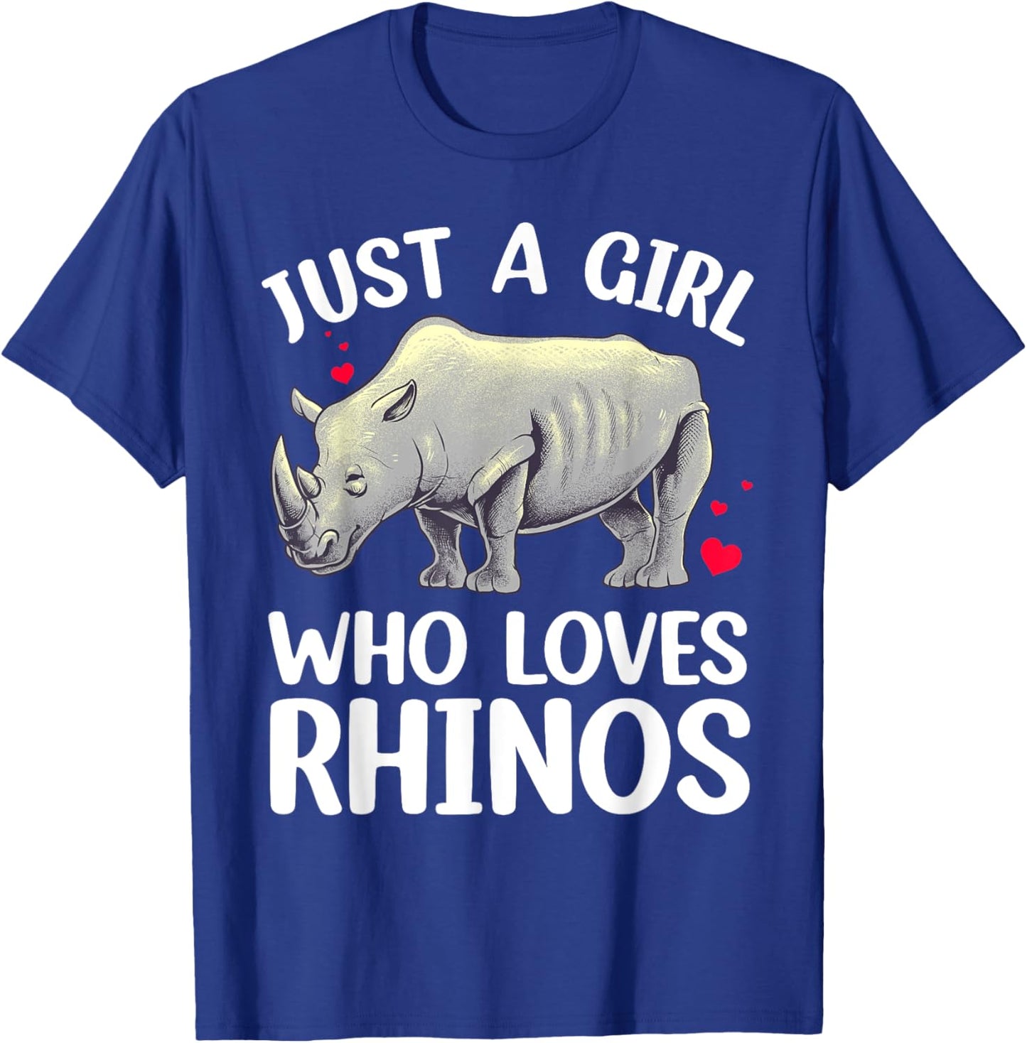 Cool Rhino Art Girls Zoo Rhinoceros Chubby Unicorn T-Shirt - T-Shirt | Royal