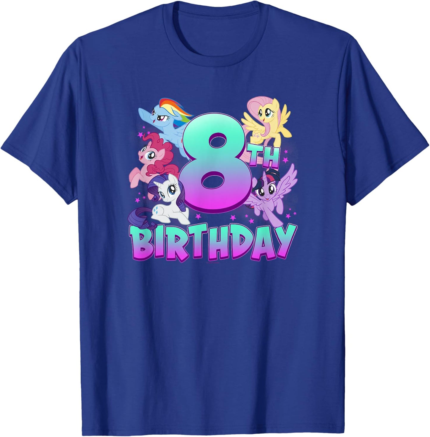 My Little Pony 8th Birthday Group Shot T-Shirt - T-Shirt | Royal