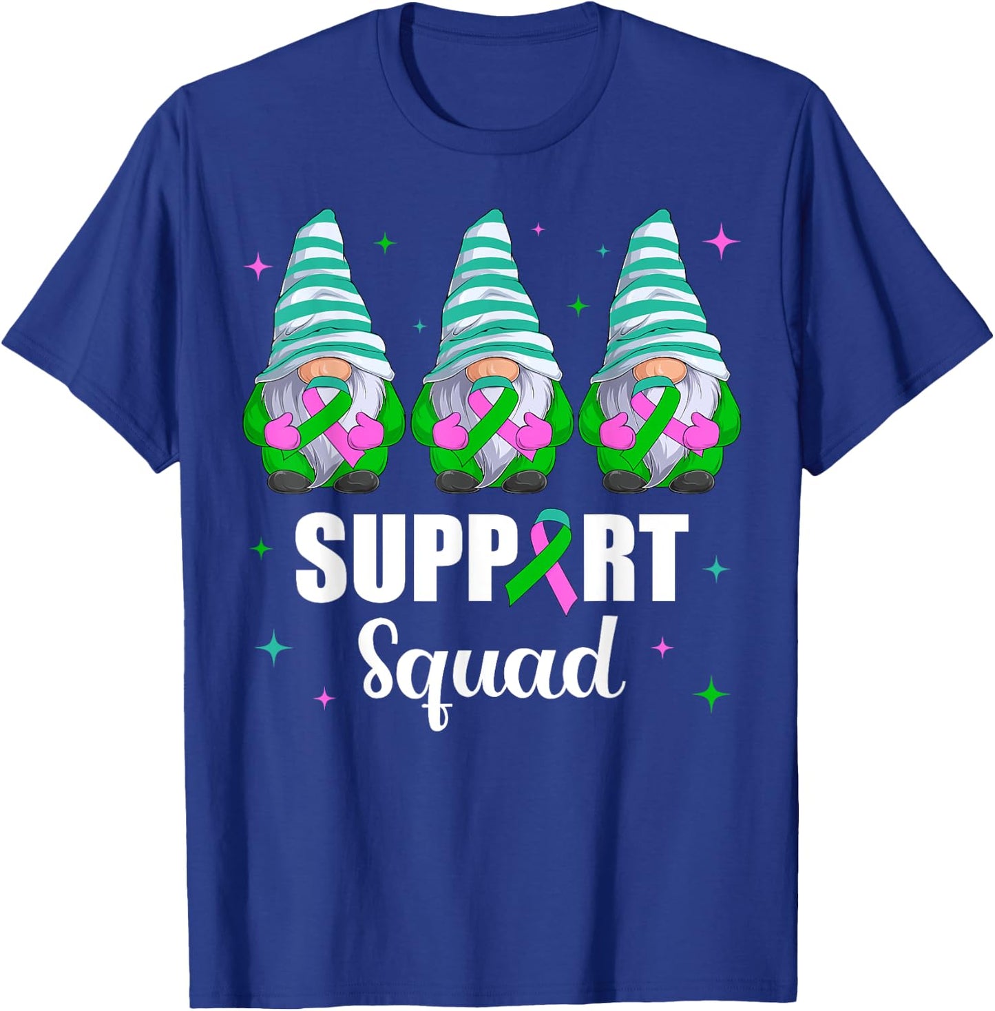 Metastatic Breast Cancer Awareness Shirt Gnome Support Squad T-Shirt - T-Shirt | Royal