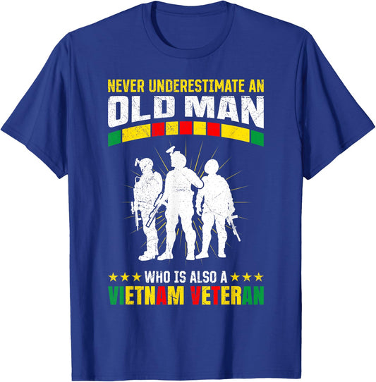 Vietnam Veteran Army Military Fan Memorial Day Veterans T-Shirt - T-Shirt | Royal