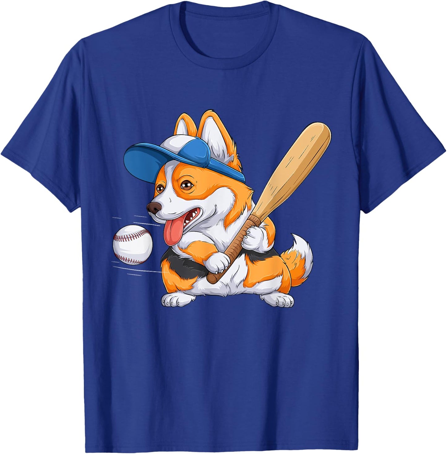 Corgi puppy Corgi baseball for Pet Lovers Women men Kids T-Shirt - T-Shirt | Royal