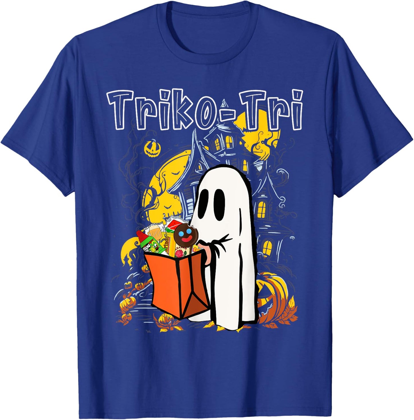 Triko-tri Funny Spanish Halloween T-Shirt - T-Shirt | Royal