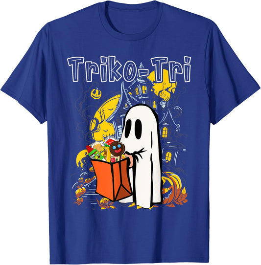 Triko-tri Funny Spanish Halloween T-Shirt - T-Shirt | Royal