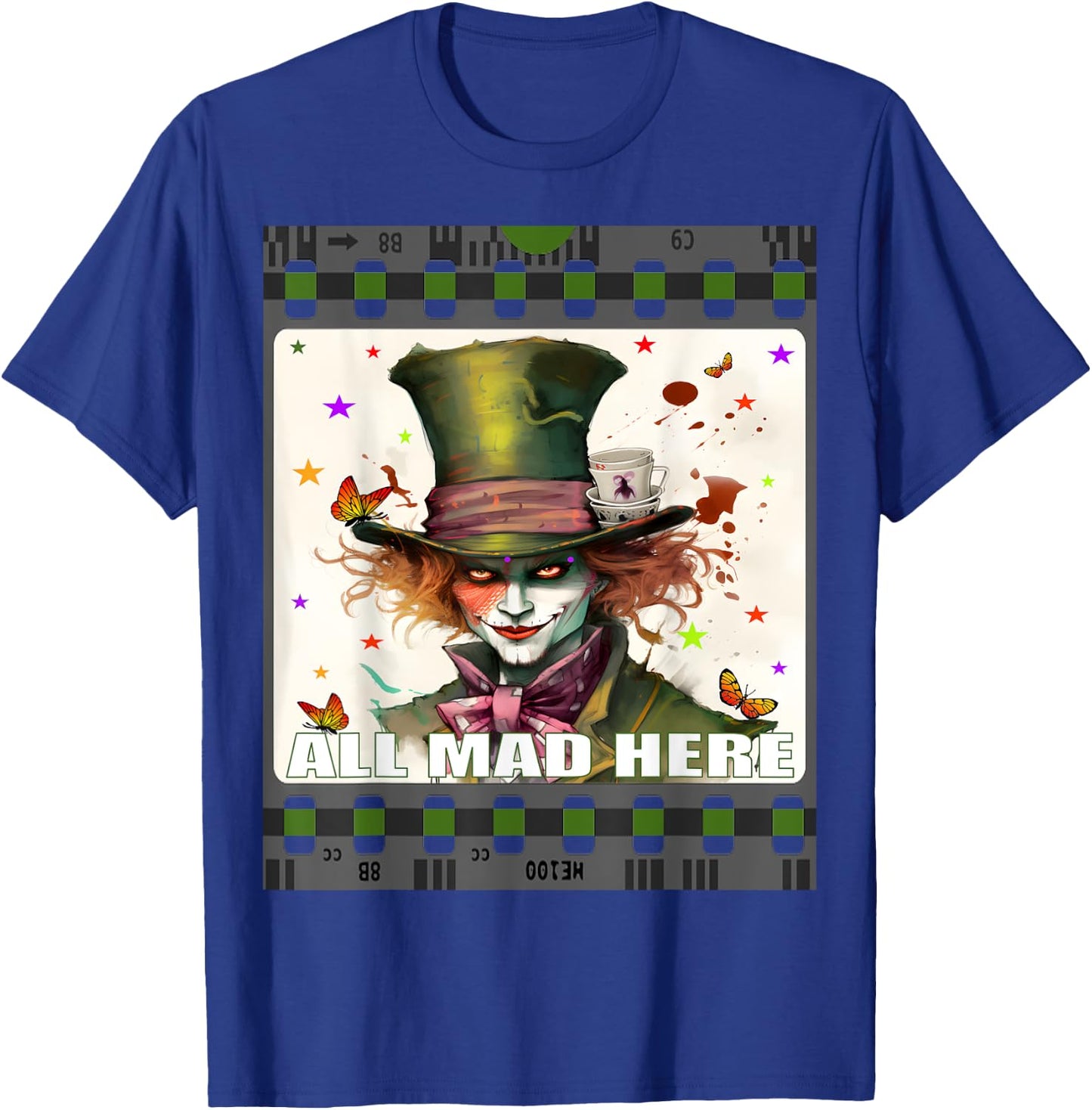 Mad Hatter Men Women Boys Girls Alice in Wonderland T-Shirt - T-Shirt | Royal