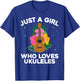 Best Ukulele Girls Hawaiian Guitar Ukulele Player T-Shirt - T-Shirt | Royal
